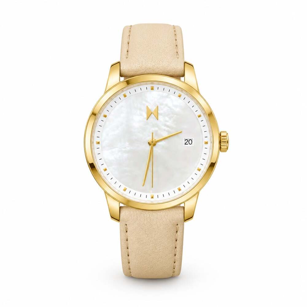 MVMT Women's Signature 38mm Gold Watch | Mother of Pearl Dial | NEW Battery